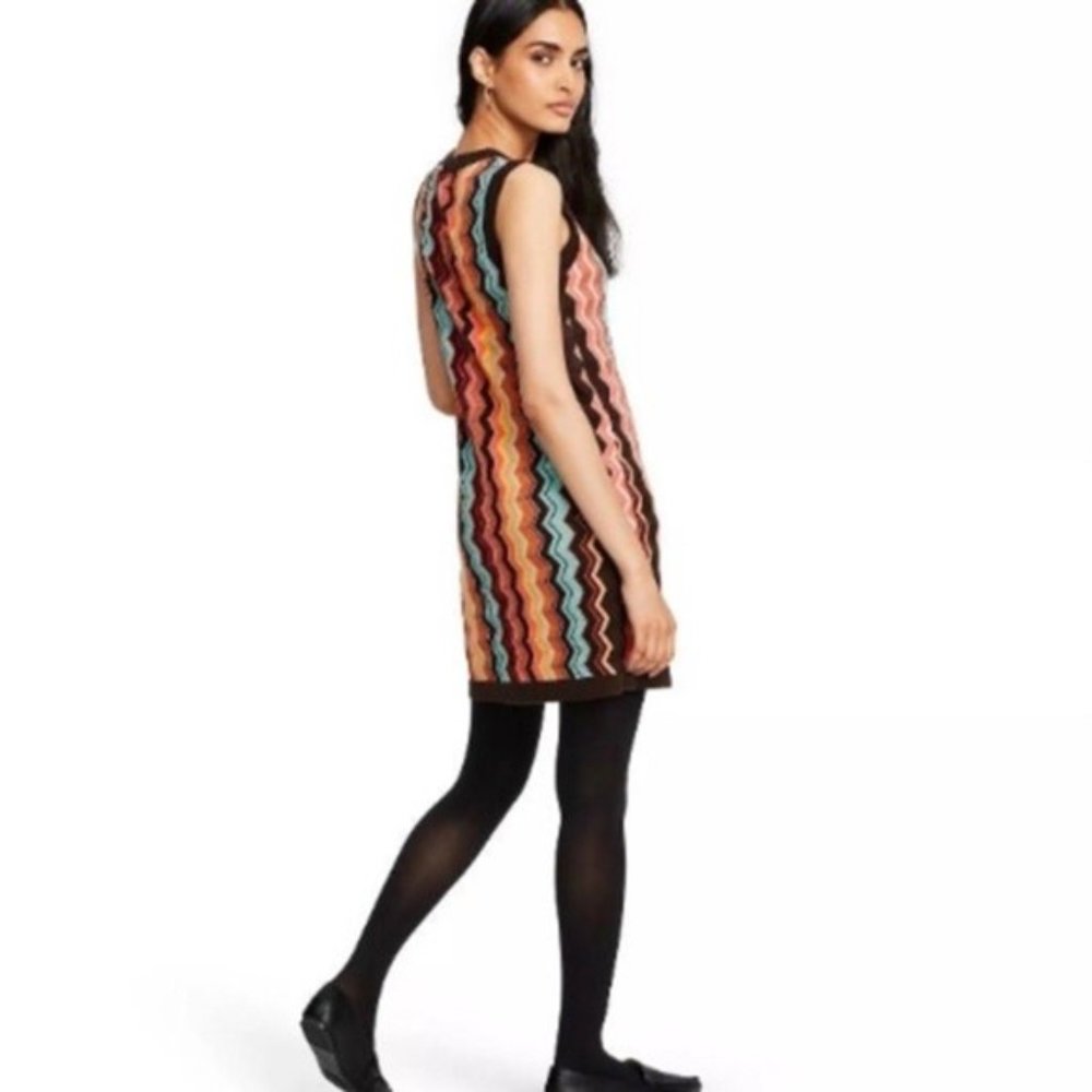 Missoni for Target vertical zigzag print sleeveless sweater dress size Medium